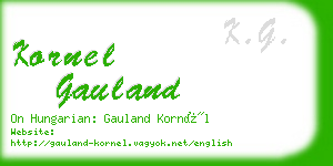 kornel gauland business card